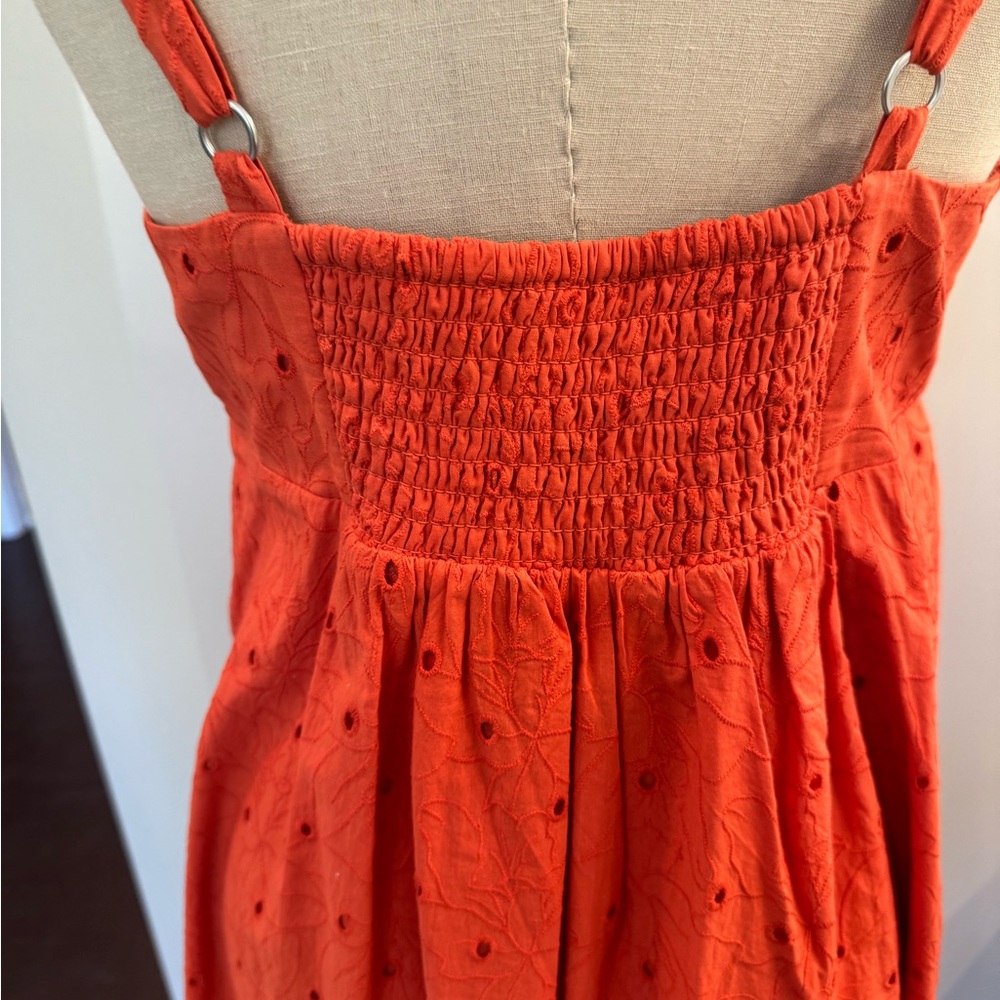 Madewell Orange Midi Dress - Picture 6 of 7